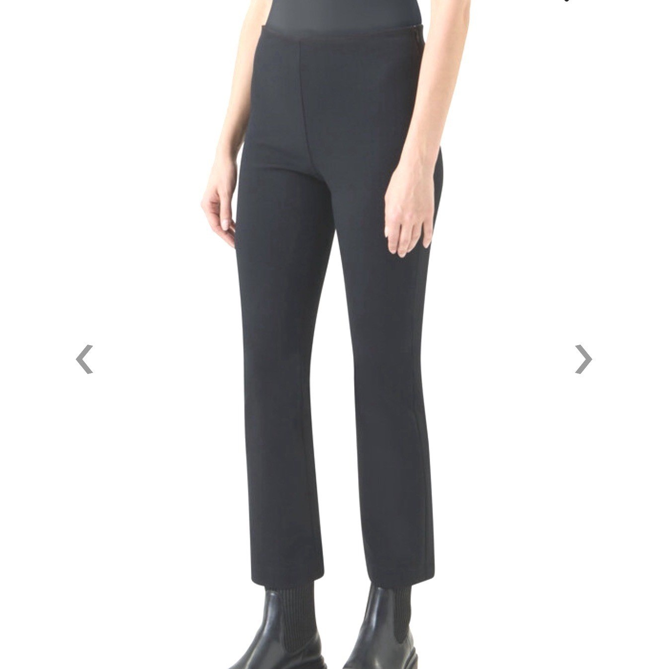 Akris Punto Black Cindy Stretch Jersey Bootcut Pants Size 6 Side Zip Trousers Akris Punto Black Cindy Stretch Jersey Bootcut Pants Size 6 Side Zip Trousers