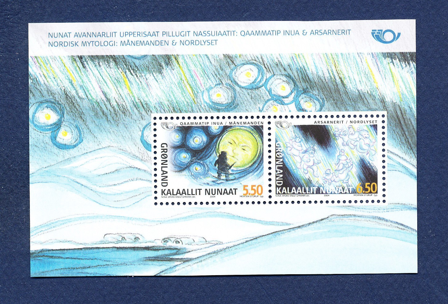 (96) - GREENLAND - Scott 428a  - MNH S/S - Norse Mythology -2004