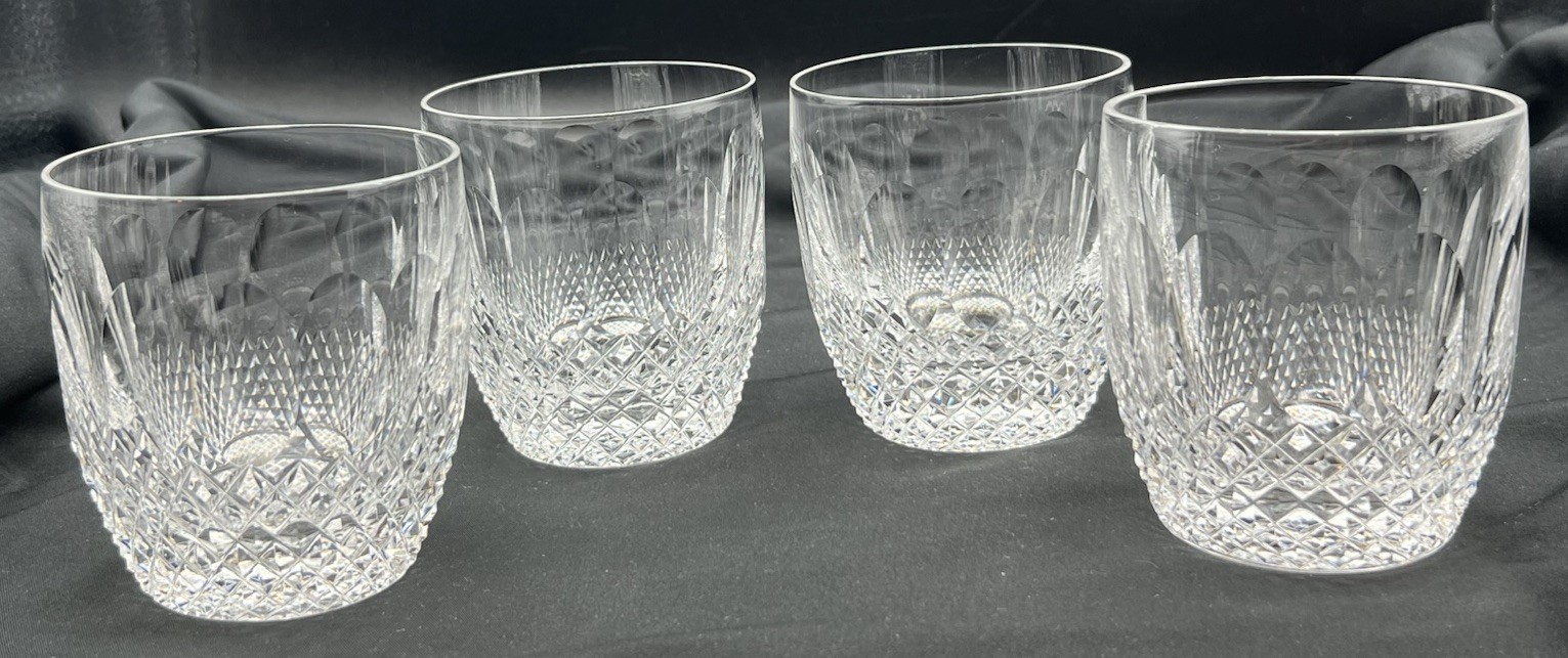  Waterford Colleen crystal set of 4 Single Old Fashioned Glasses 3.5\