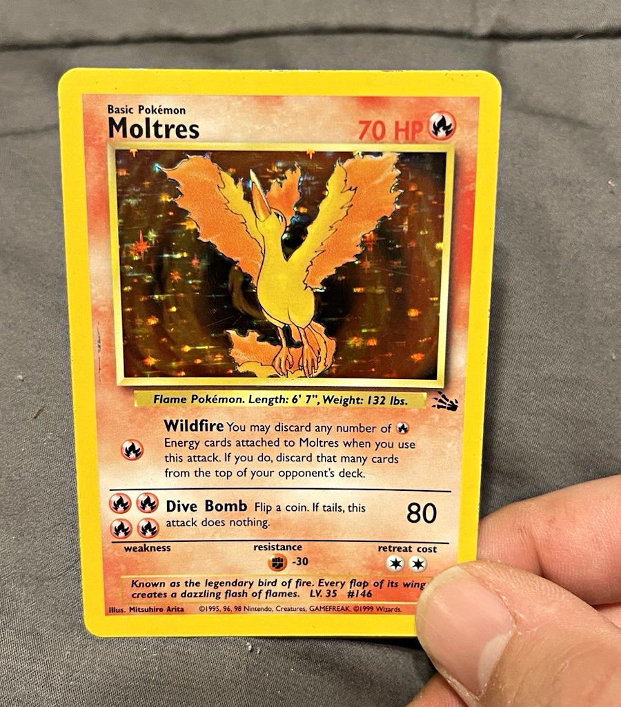 Pokémon TCG Moltres 12/62 Fossil Holo Rare MP Pokémon TCG Moltres 12/62 Fossil Holo Rare MP