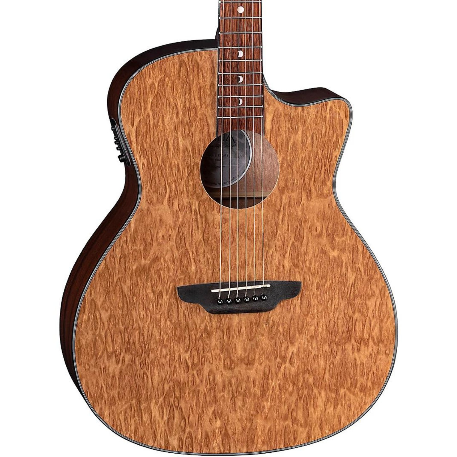 Luna Gypsy Grand Concert Acoustic-Electric Guitar, Eucalyptus Top