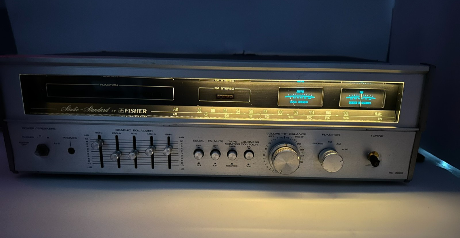 Fisher RS 2003 Stereo Receiver Vintage Japan AM FM Graphic Equalizer Tested