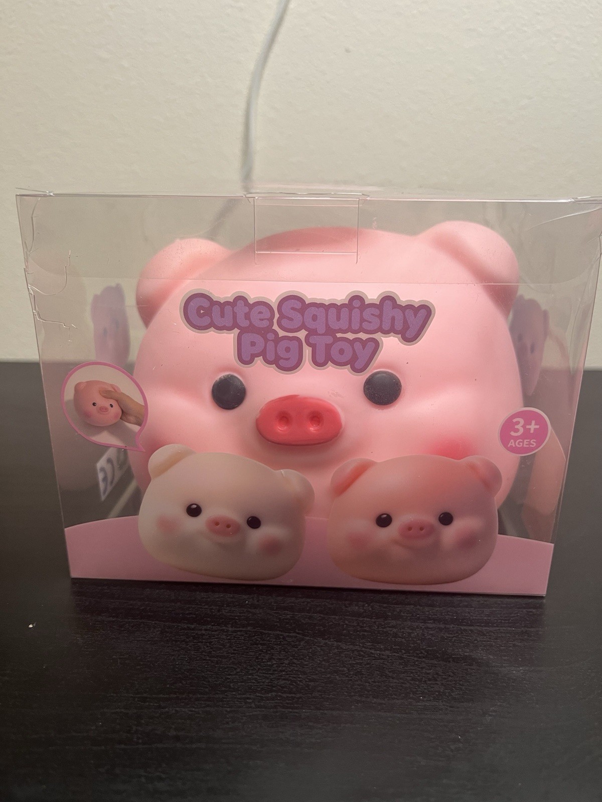 Jumbo New Pink Squishy Pig Squeeze Toy (pkg has a split See Pics)