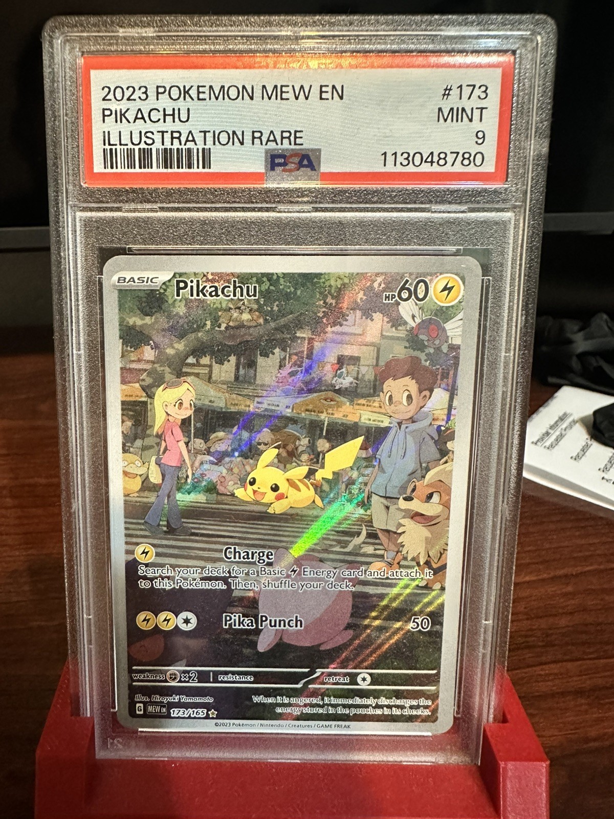 2023 POKEMON MEW EN-151 ILLUSTRATION RARE #173 PIKACHU PSA 9 2023 POKEMON MEW EN-151 ILLUSTRATION RARE #173 PIKACHU PSA 9