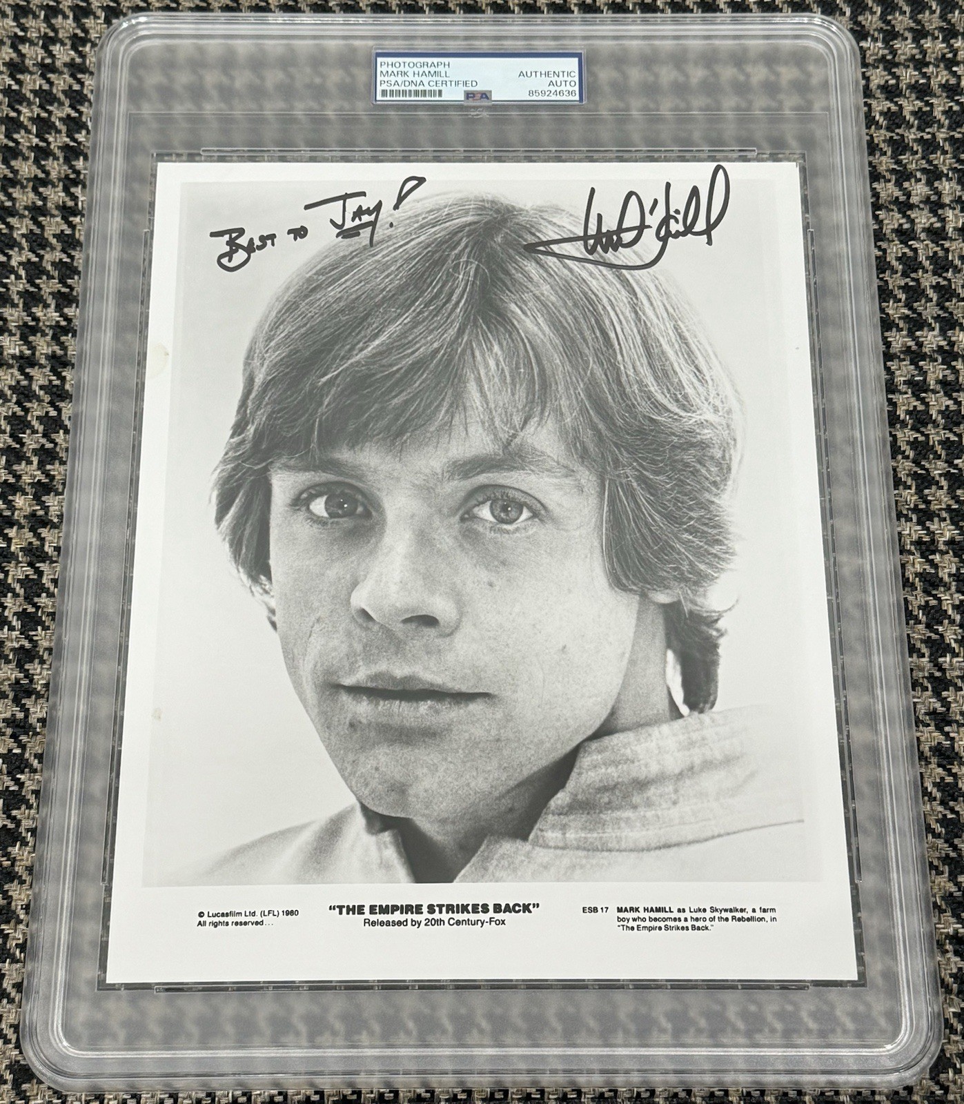Mark Hamill Signed Autograph 8x10 Star Wars Empire Strikes Back Photo PSA/DNA
