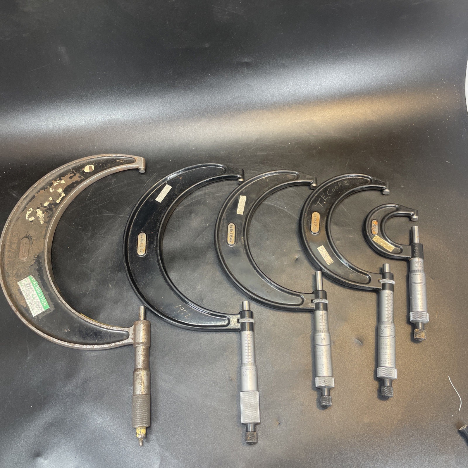 Micrometer Set 0-6 Inch Starrett No. 436 Machinist Tool Micrometer Set 0-6 Inch Starrett No. 436 Machinist Tool