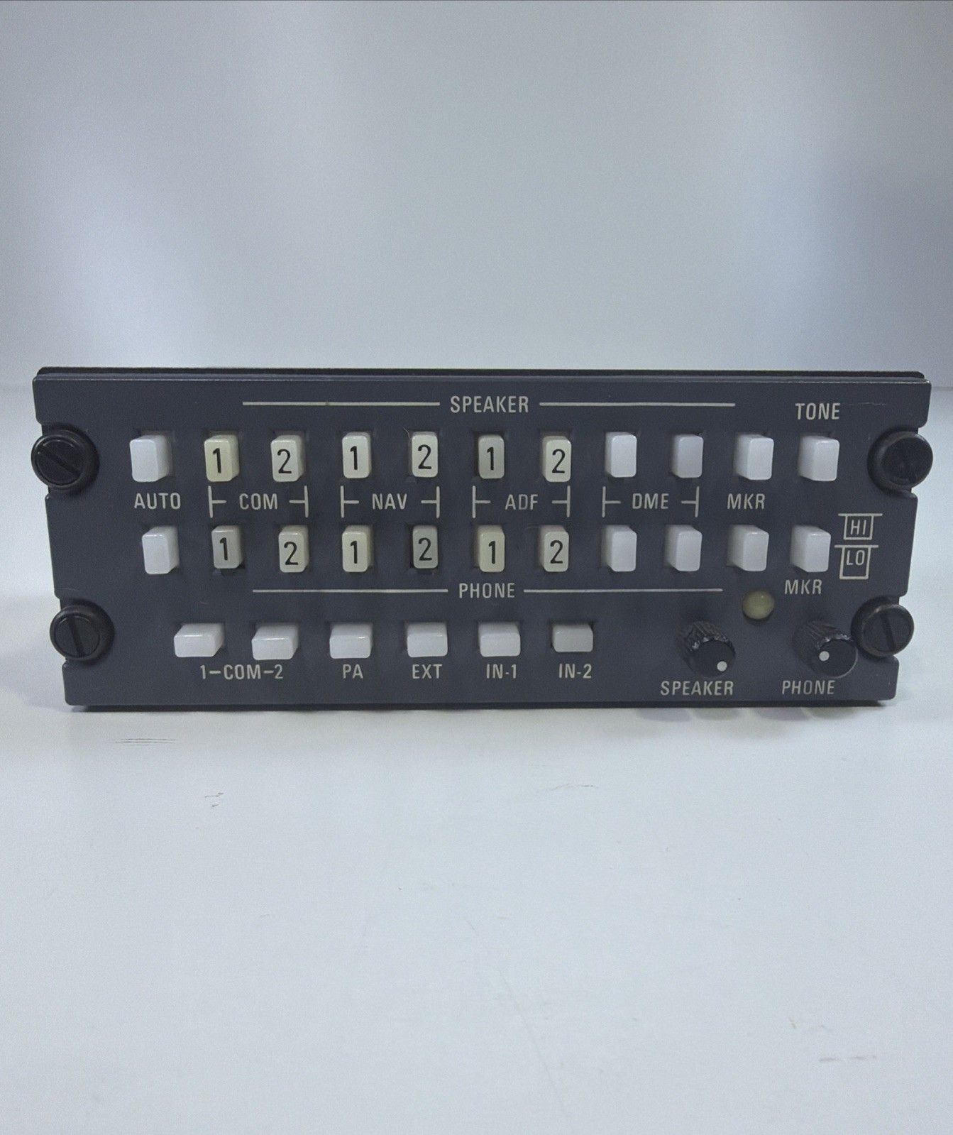 Bendix King Radio Corporation KA119 Audio Control Panel P/N: 071-1087-02 GUC Bendix King Radio Corporation KA119 Audio Control Panel P/N: 071-1087-02 GUC