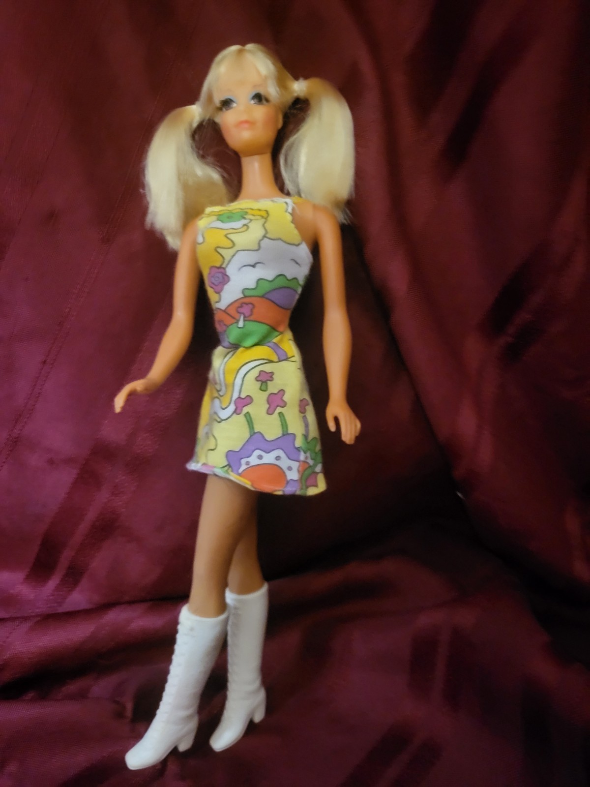 VINTAGE 1966 Mattel Twist N Turn PJ Doll Rooted Lashes 