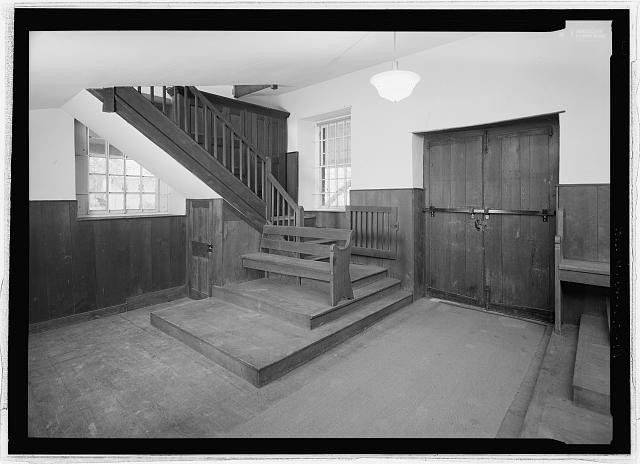 Photo:1900s Interior Staircase South Corner Door to Basement Church Hall