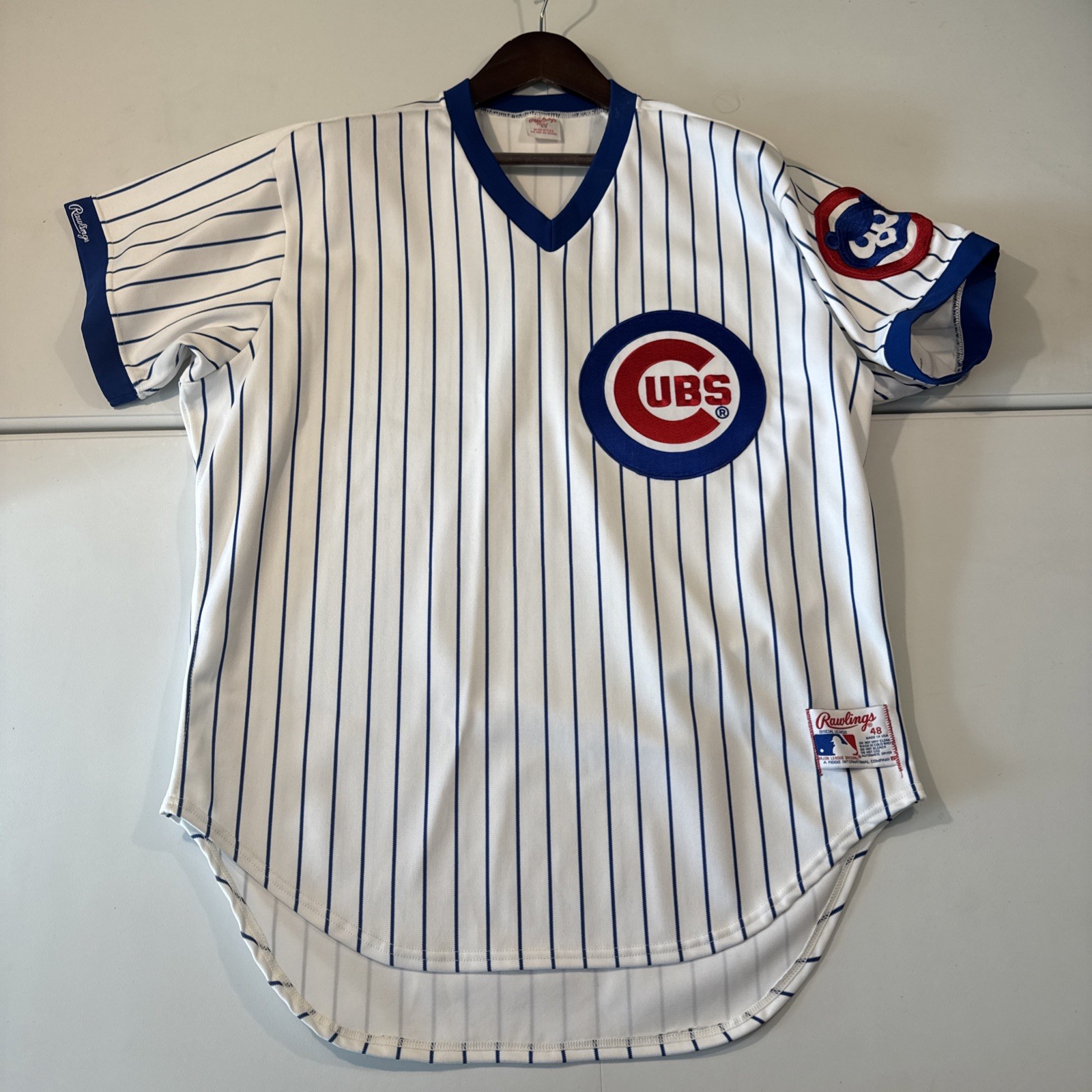 Vintage 1987-91 Men\'s 48 Rawlings MLB Chicago Cubs Pullover Home Jersey MINT
