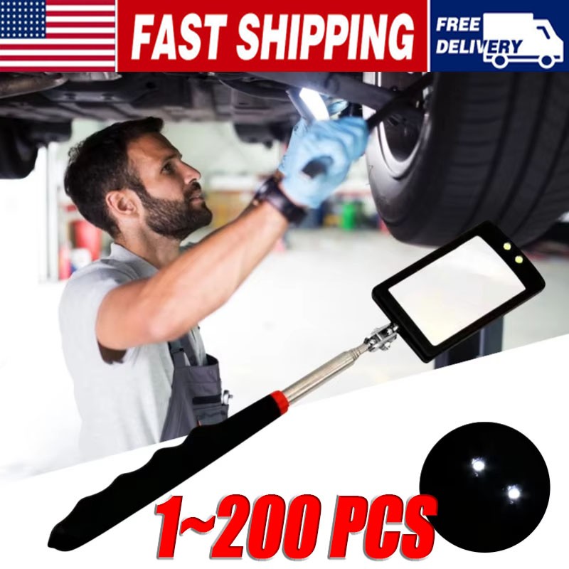 Inspection Mirror LED Lighted Mechanic Telescoping illuminate Swivel Extendable Inspection Mirror LED Lighted Mechanic Telescoping illuminate Swivel Extendable