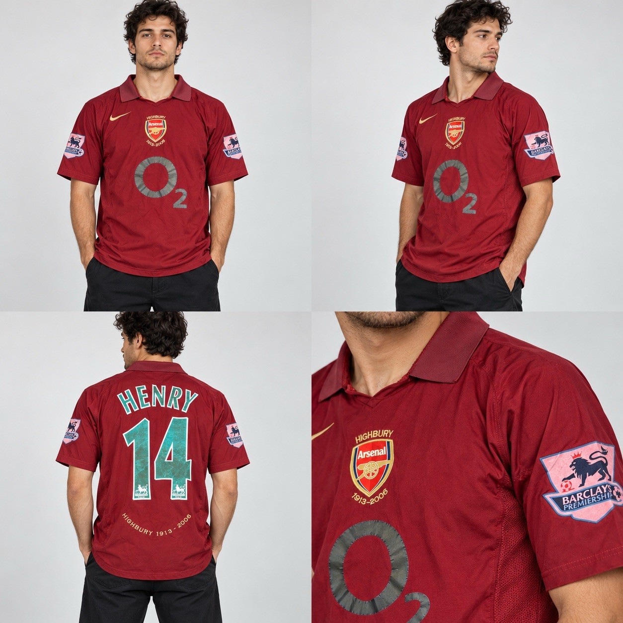 Nike Arsenal Henry 14 Jersey Mens Large Maroon Highbury 2005 2006 O2 Nike Arsenal Henry 14 Jersey Mens Large Maroon Highbury 2005 2006 O2