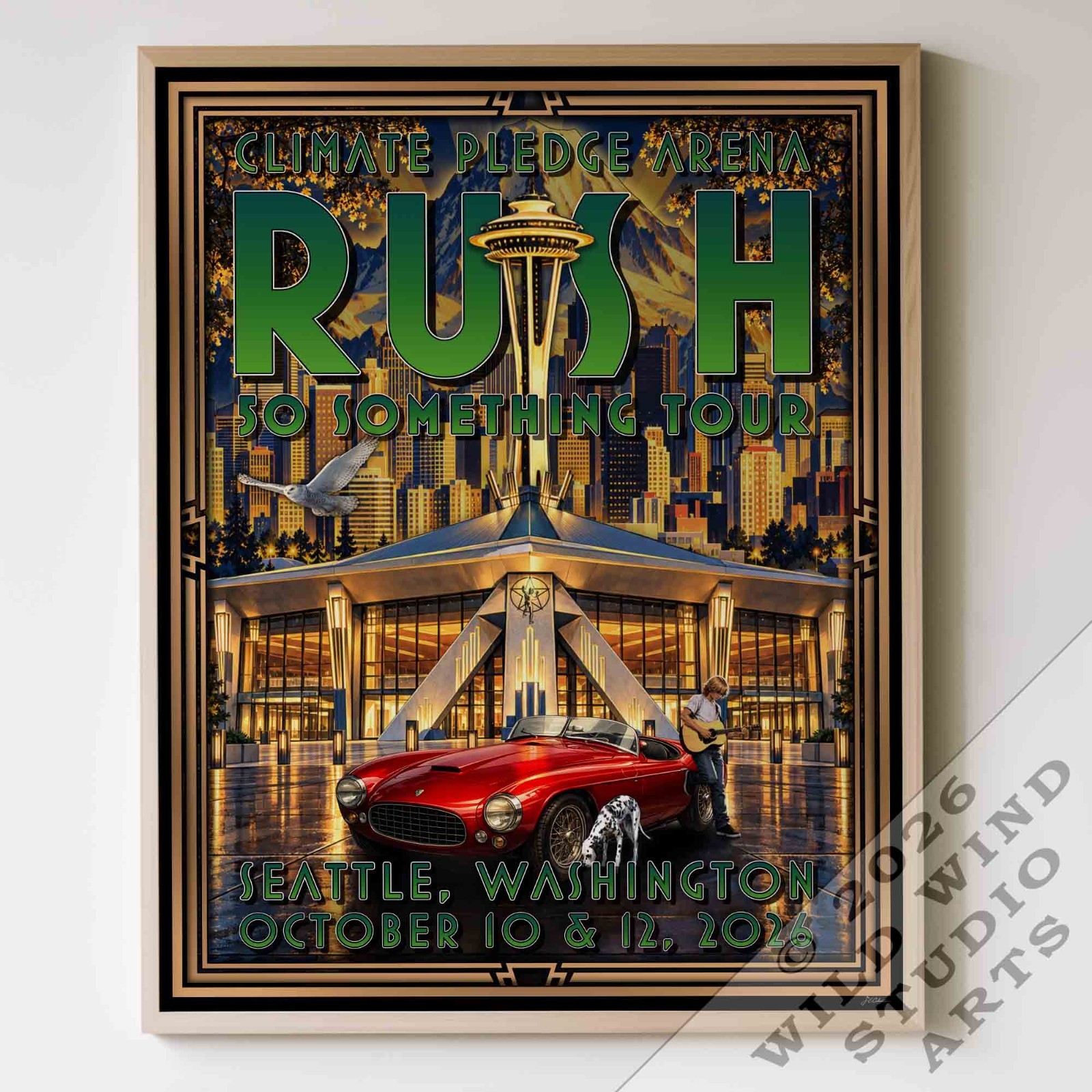 Rush Seattle Concert Poster | 50 Something Tour 18x24 Matte Finish
