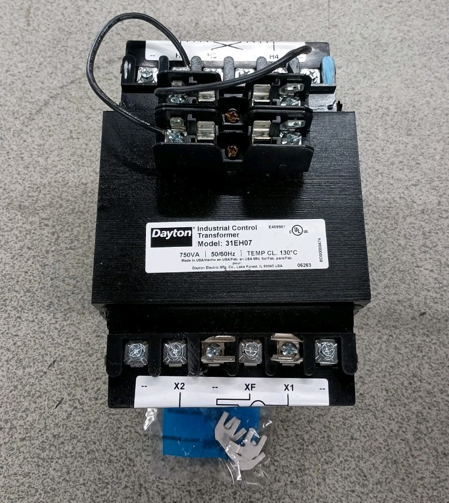 Dayton Industrial Control Transformer 750 VA , 120V AC Assembled in USA Dayton Industrial Control Transformer 750 VA , 120V AC Assembled in USA
