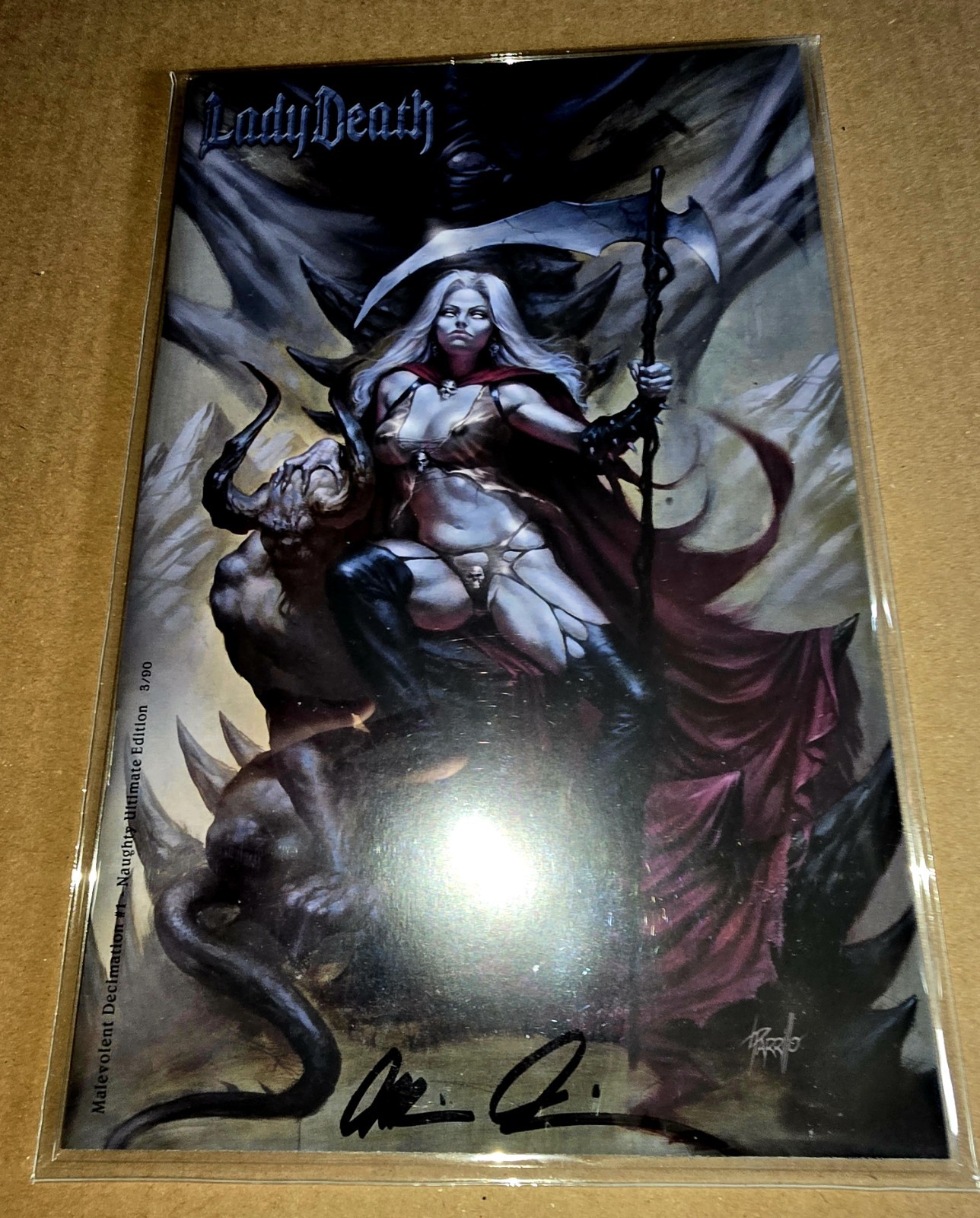 Lady Death Malevolent Decimation, Naughty Ultimate Edition Rarest 3 Of 90 Copy.