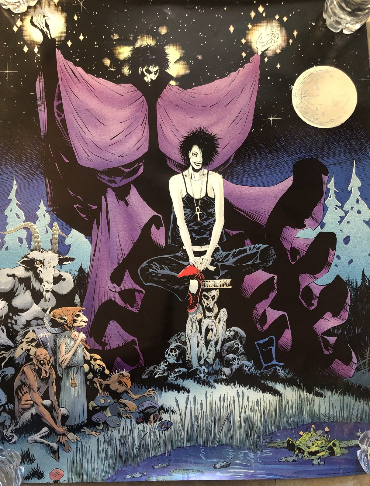 SANDMAN & DEATH KELLY JONES STEVE OLIFF DC POSTER 1991 SANDMAN & DEATH KELLY JONES STEVE OLIFF DC POSTER 1991