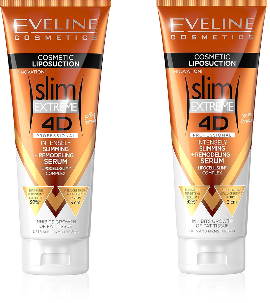 2x Eveline Slim Extreme 4D Liposuction Body Serum, 8.80 Fluid Ounce 2x Eveline Slim Extreme 4D Liposuction Body Serum, 8.80 Fluid Ounce