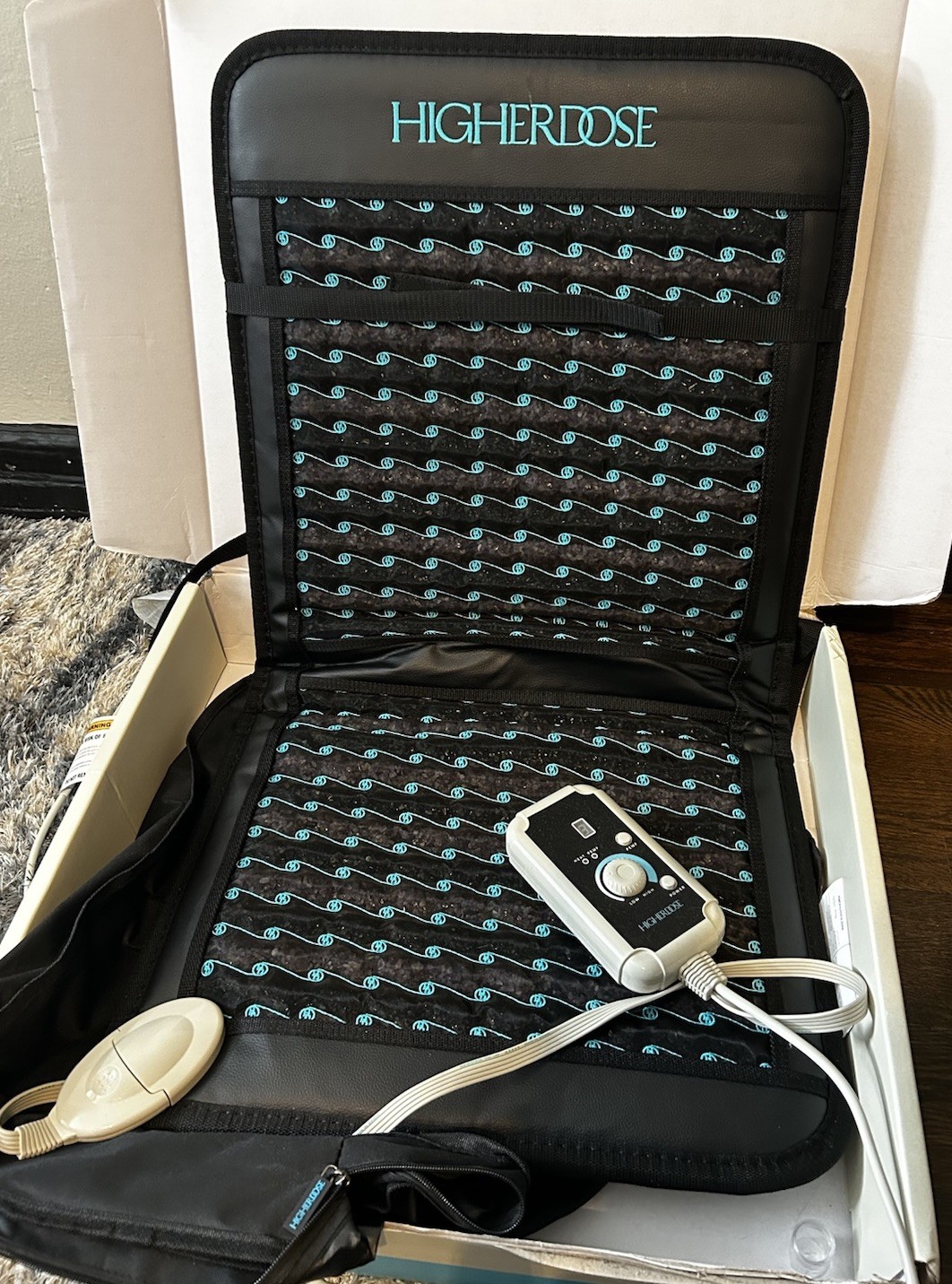 HigherDOSE Infrared PEMF Go Mat Portable Relaxation Recovery Heat Wellness