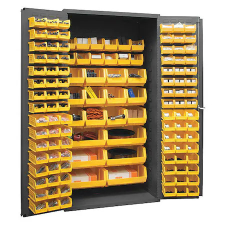 Durham Mfg 2501-Bdlp-126-95 Heavy Duty Bin Cabinet, 36 In W, 72 In H, 24 Durham Mfg 2501-Bdlp-126-95 Heavy Duty Bin Cabinet, 36 In W, 72 In H, 24