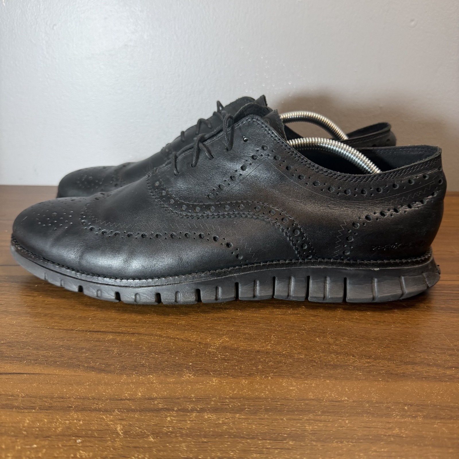 Cole Haan Shoes Mens 12M  ZeroGrand Black Leather Wingtip Oxfords C20719