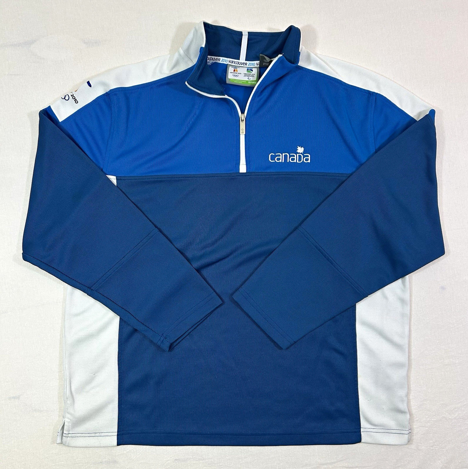Elevate Team Canada Vancouver 2010 Olympics 1/4 Zip Pullover Jacket Mens XL Elevate Team Canada Vancouver 2010 Olympics 1/4 Zip Pullover Jacket Mens XL
