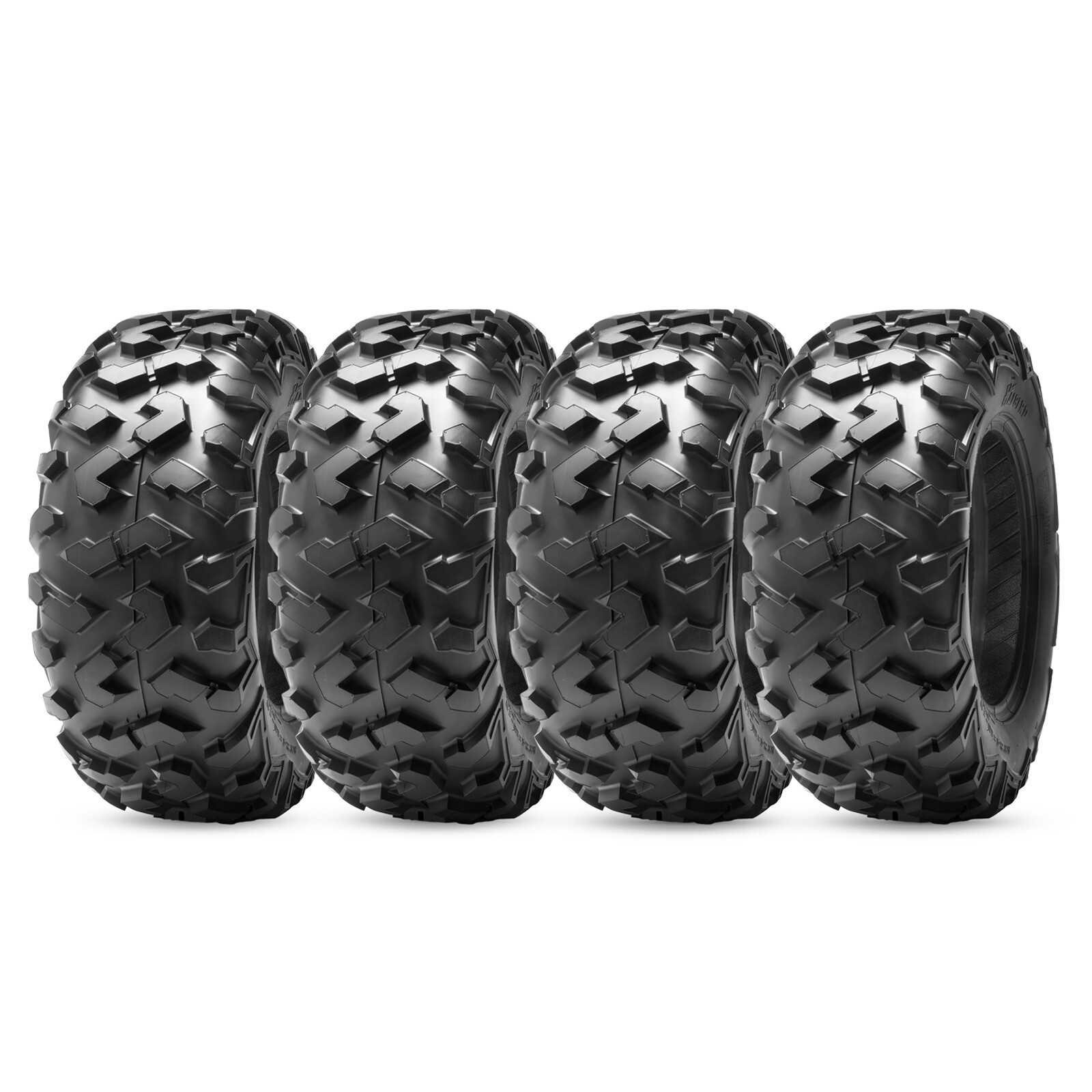 Full Set 4 ATV Tires 25x8-12 25x10-12 6PLY MUD All Terrain Front Rear Tire Set 