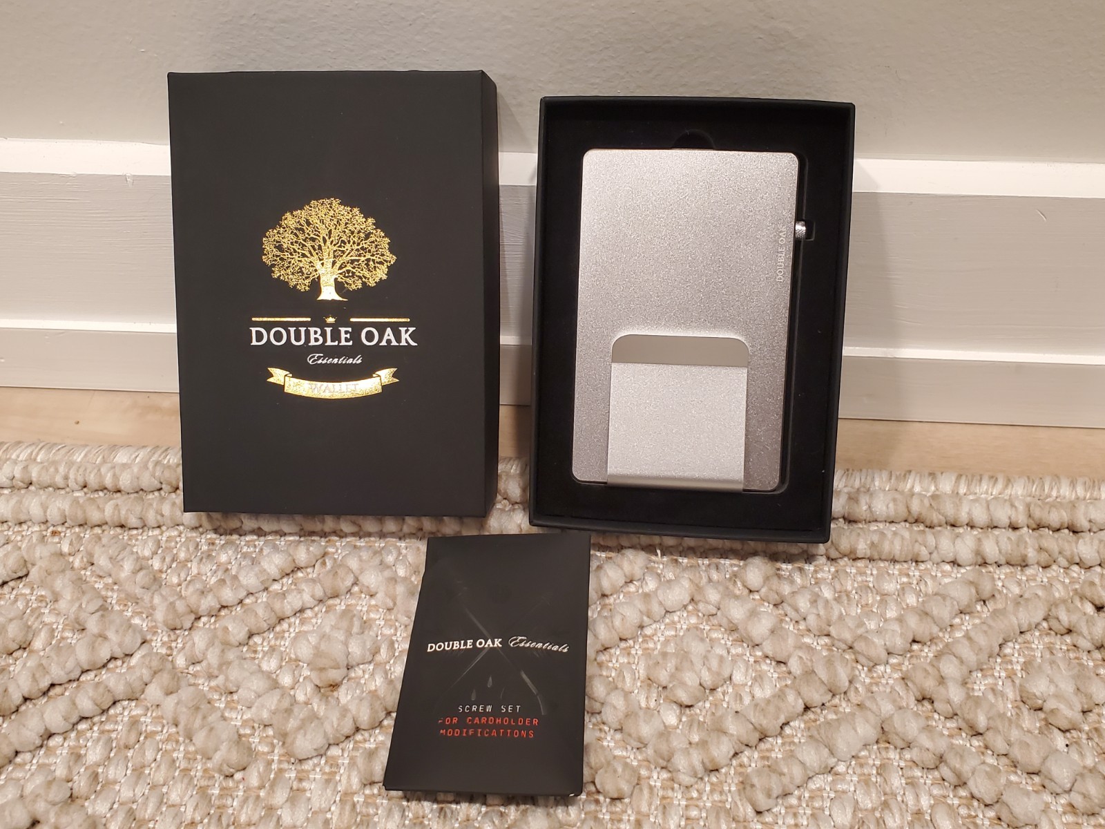 Double Oak Essentials SILVER Pop-up Cardholder w/ Money Clip - Like Mod Wallet