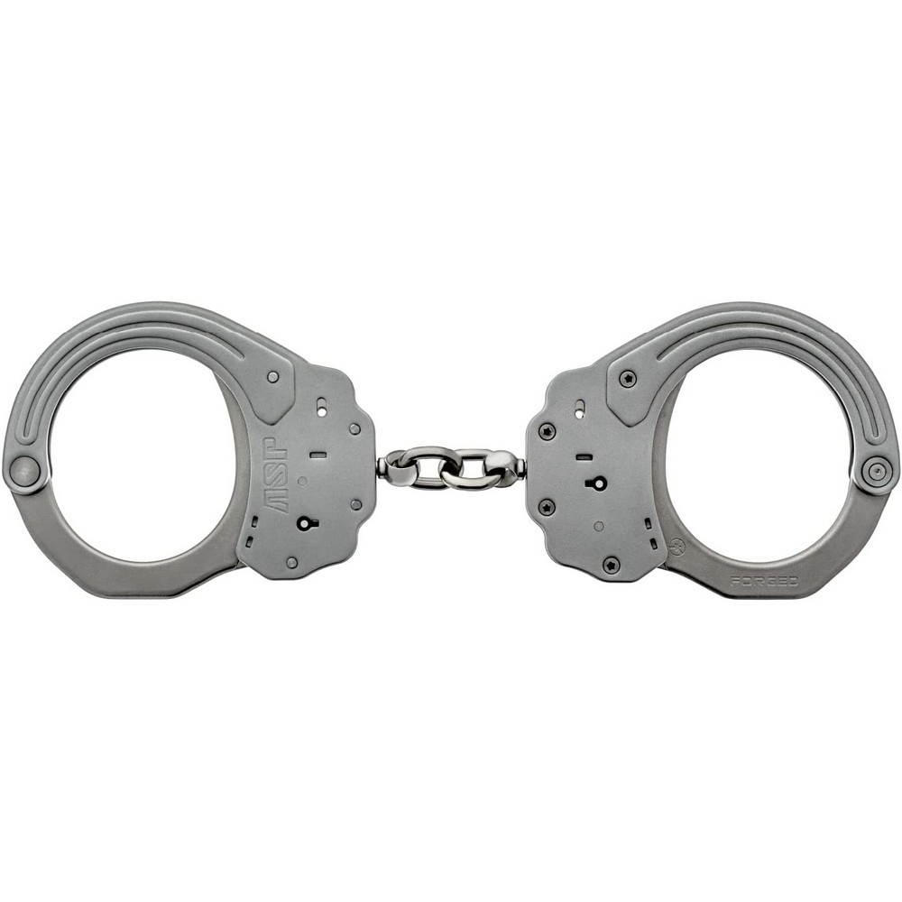 ASP 56100 Sentry Handcuffs Chain-Linked Stainless Steel Restraints & Key - ASP 56100 Sentry Handcuffs Chain-Linked Stainless Steel Restraints & Key -