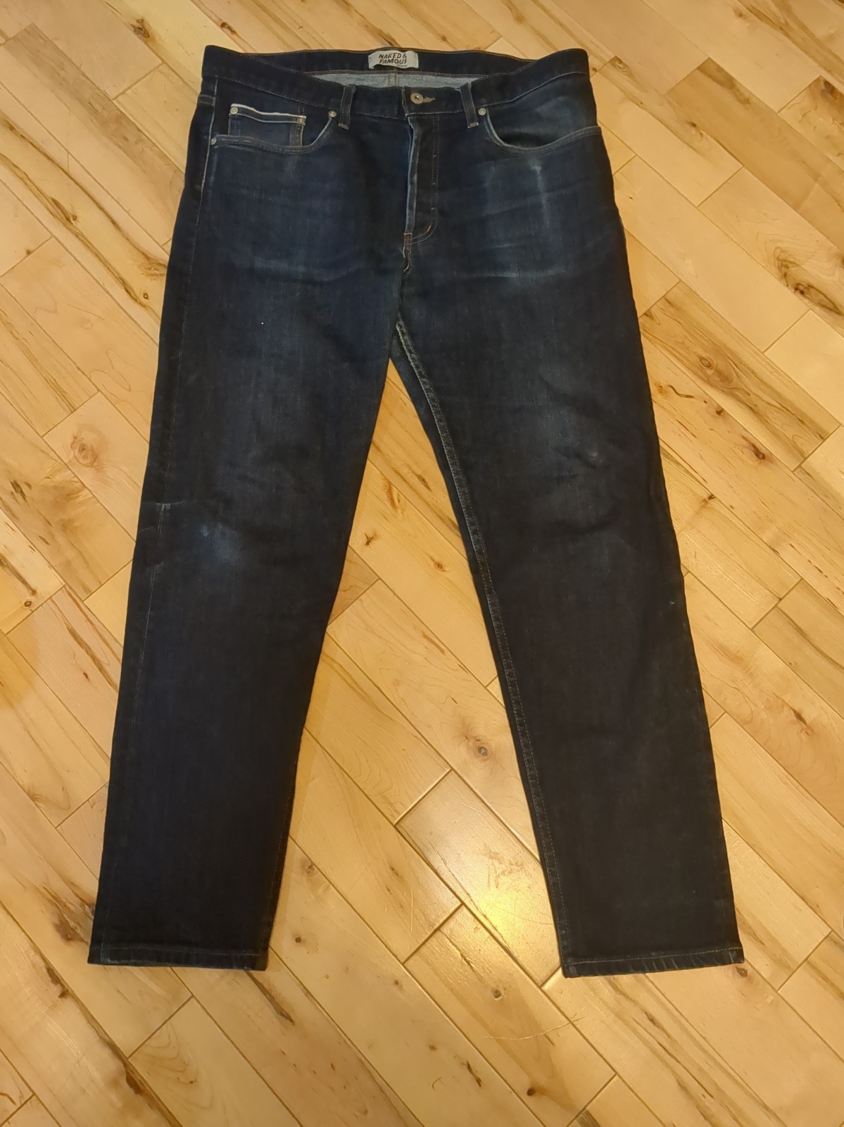 Naked & Famous Denim Selvedge Nightshade Stretch Jeans - Size 36x30 Easy Guy Fit