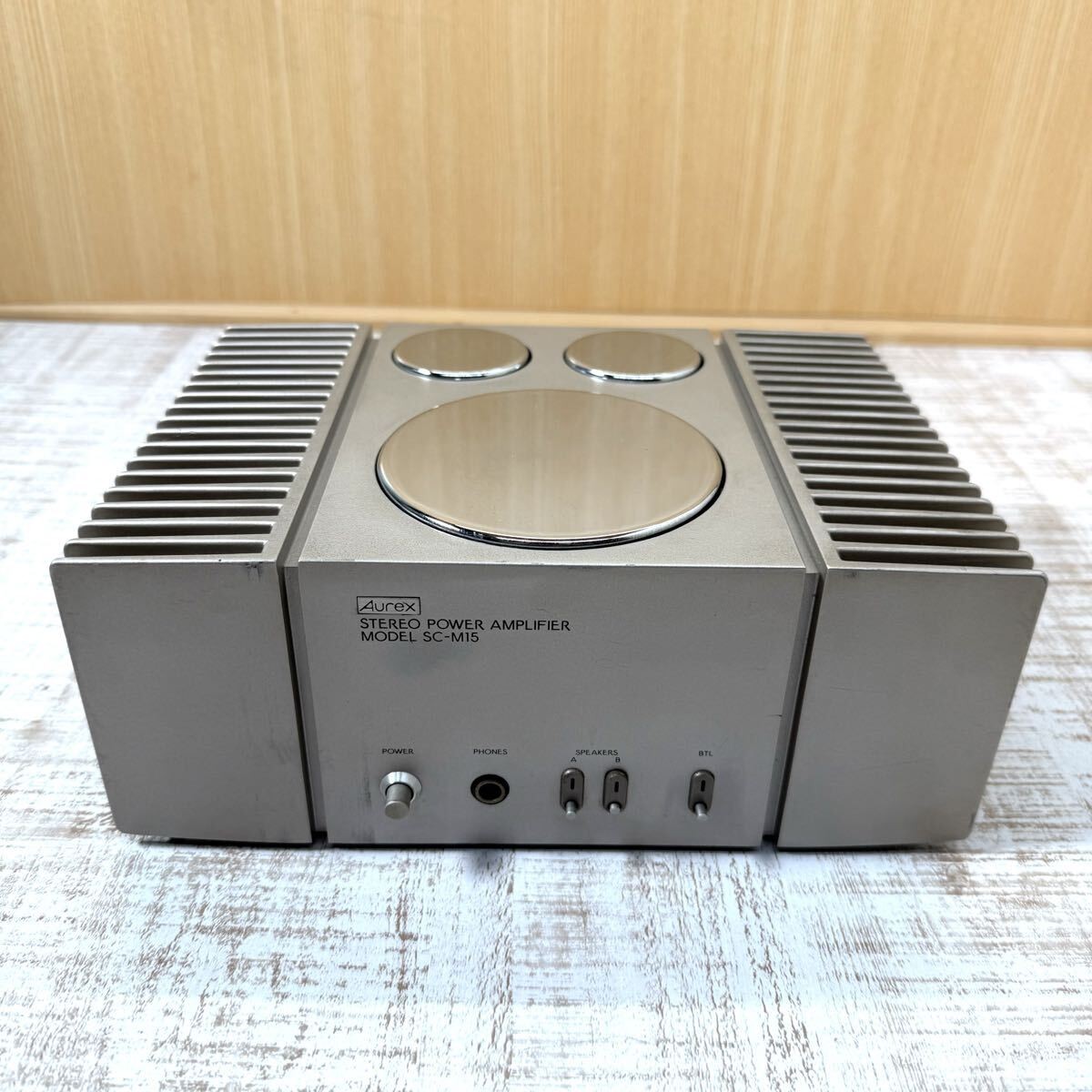 Aurex SC-M15 Stereo Power Amplifier 1978 Tested Rare