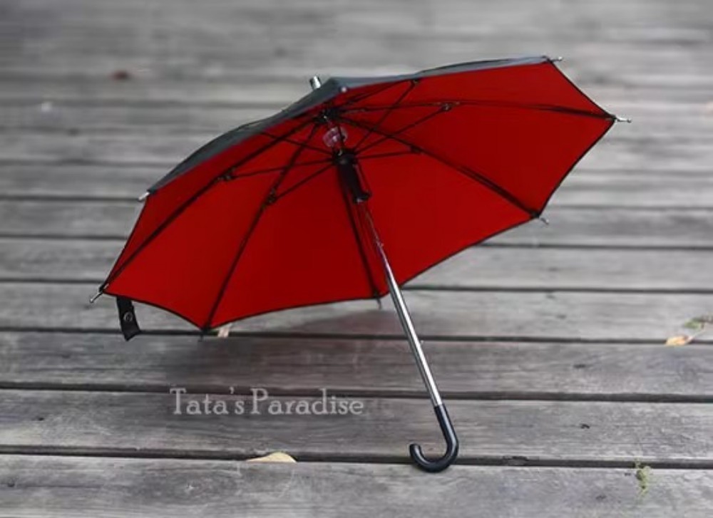1/3 Dollmore Classic Umbrella Black Outside Red Inside for Uncle BJD Doll