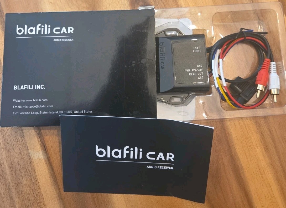 🔊New Blafili CAR Boat Bluetooth 5.2 Receiver –aptX Adaptive, HD, AAC, SBC black