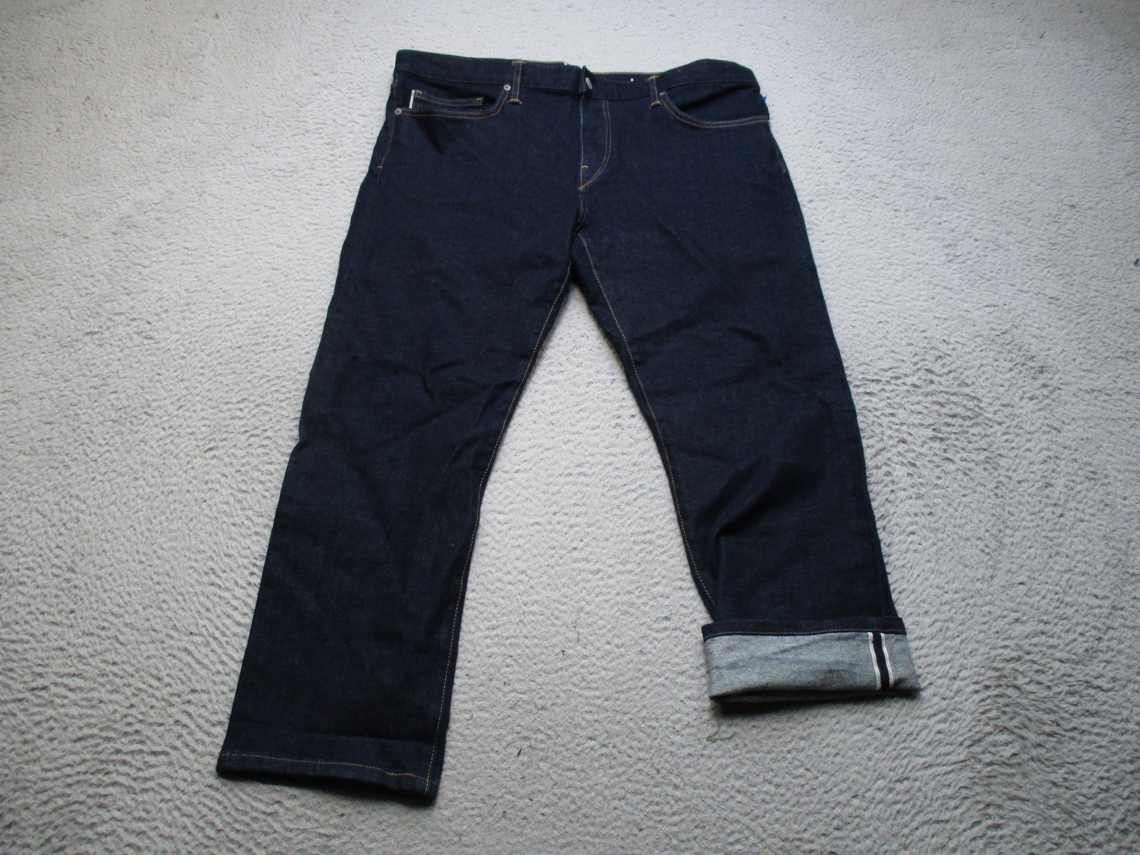 Hiroshi Kato Jeans Mens 38 Blue Dark Wash Straight Regular Selvedge Denim