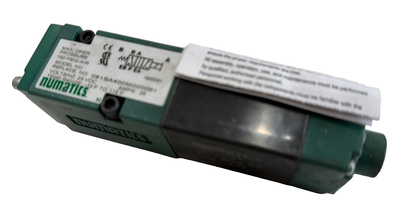 NEW NUMATICS 081SA400M000061 SOLENOID VALVE 24VDC NEW NUMATICS 081SA400M000061 SOLENOID VALVE 24VDC