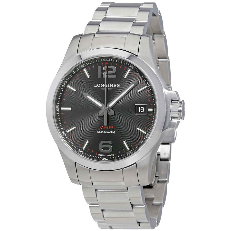 Longines Conquest V.H.P. Perpetual Black Dial Men\'s Watch L3.716.4.56.6