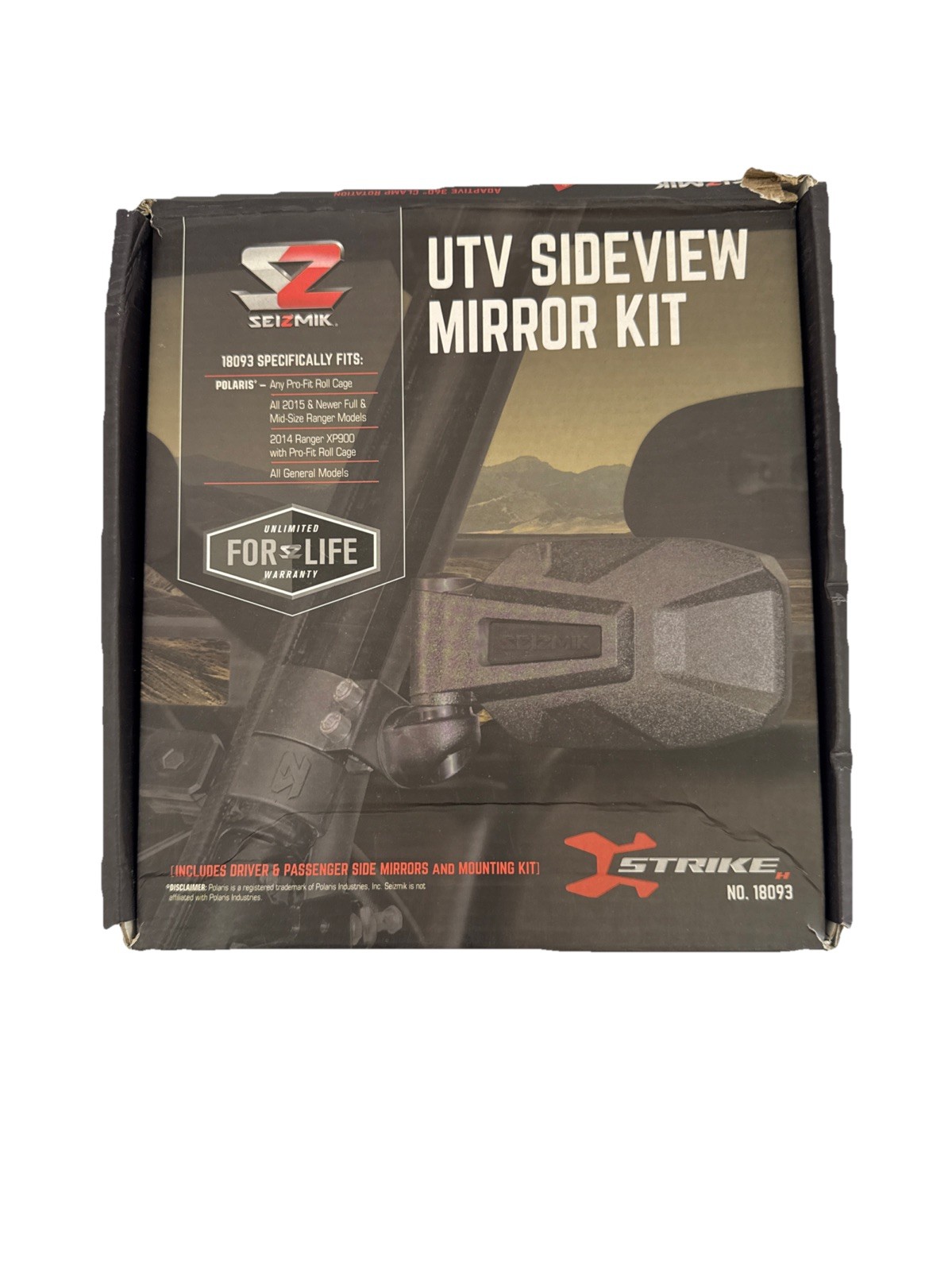Seizmik - Strike Side Mirrors for Polaris - 18093 Seizmik - Strike Side Mirrors for Polaris - 18093