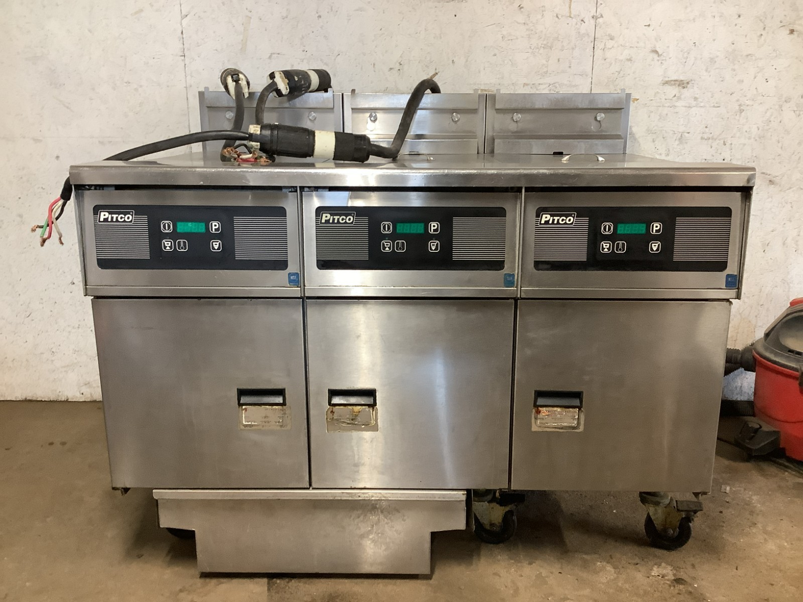 Fryer Pitco SE14-S 3 Bank Missing Filtration Parts 208-230V 3PH Tested