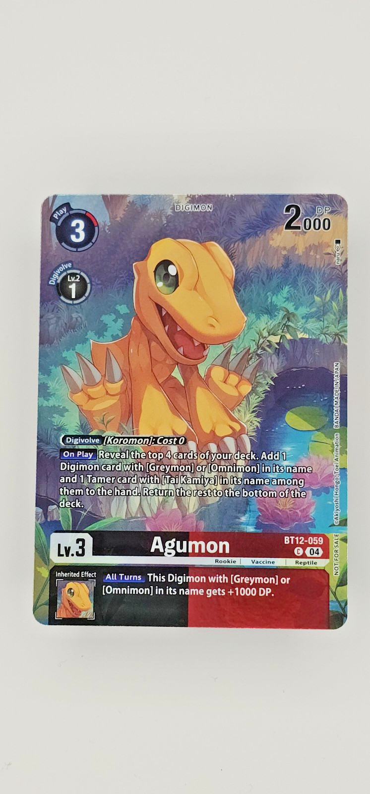 Agumon - BT12-059 (Legend Pack 2024) Foil Promo Across Time BT12-059 C NM Agumon - BT12-059 (Legend Pack 2024) Foil Promo Across Time BT12-059 C NM