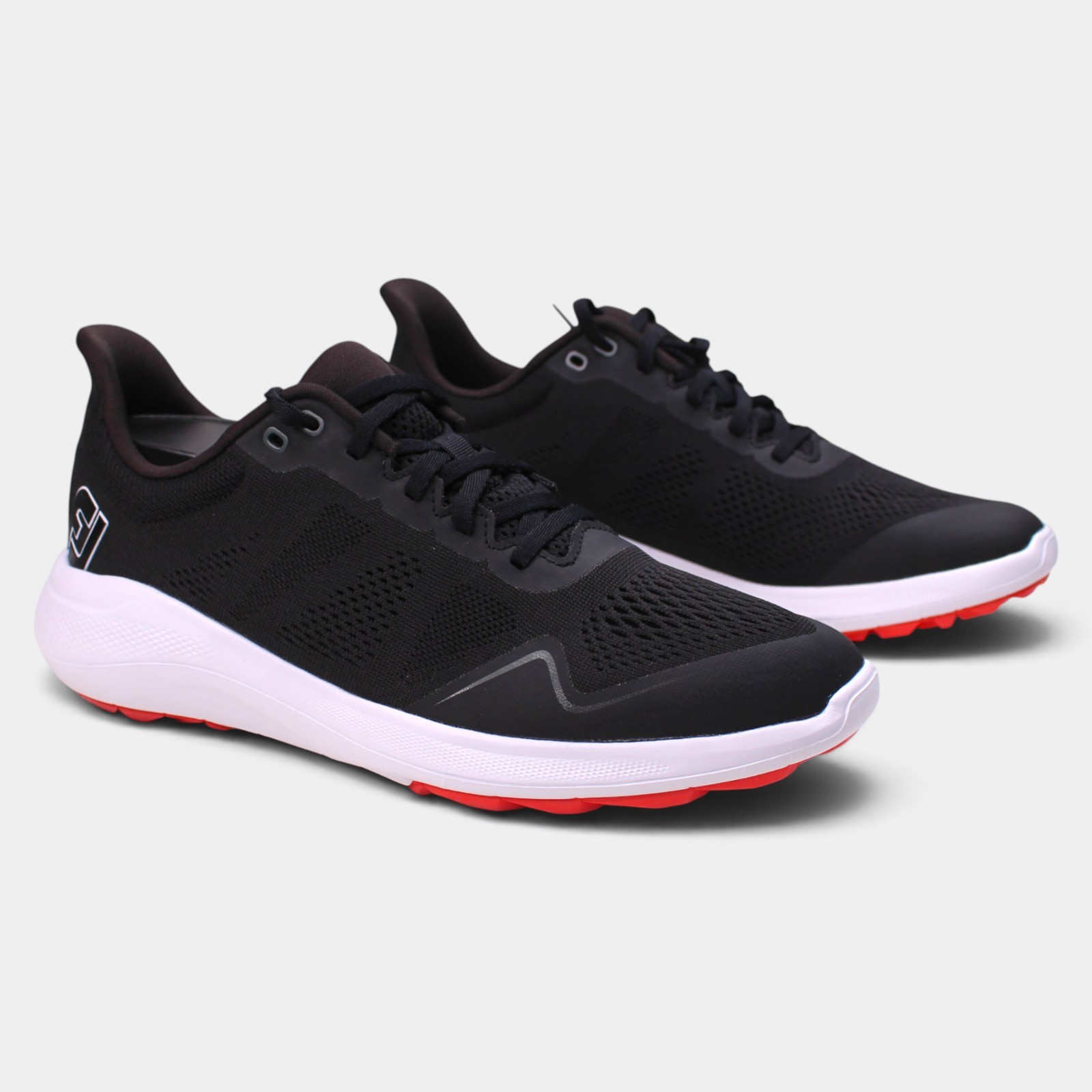 FootJoy FJ Flex Men\'s Size 8 M Black White Red Spikeless Golf Shoes 56141