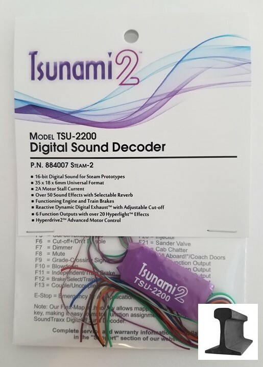 Soundtraxx ~ New 2026 ~ Tsunami 2 ~ TSU-2200 Steam - 2 ~ Sound Decoder ~ 884007