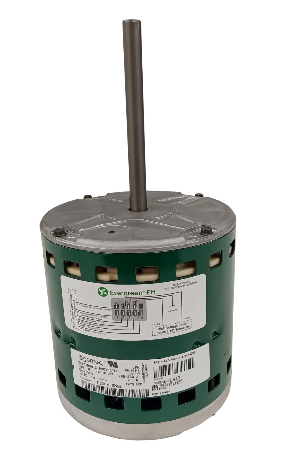 Evergreen Scientific- 6205E GE - 1/2 HP 230 Volt Replacement X-13 Furnace Blo...