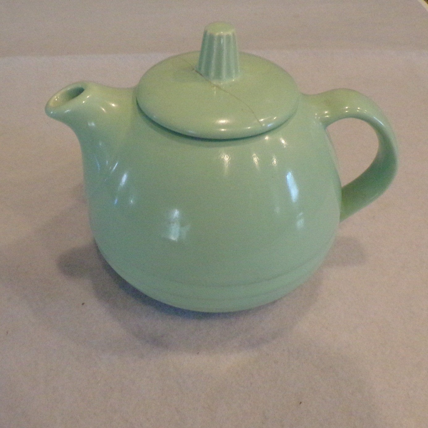 Vintage Marcrest Ceramic Teapot Seafoam Green