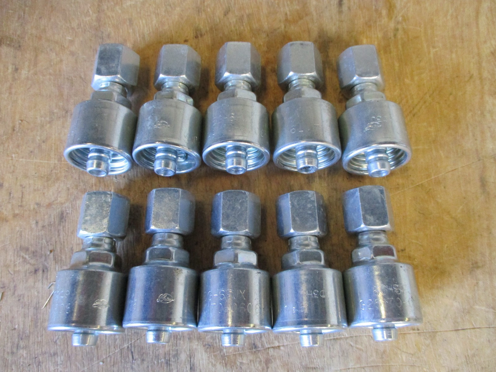 10 Pack Genuine Gates Hydraulic Hose Fittings 6G-6FJX Female JIC 37 Swivel 10 Pack Genuine Gates Hydraulic Hose Fittings 6G-6FJX Female JIC 37 Swivel