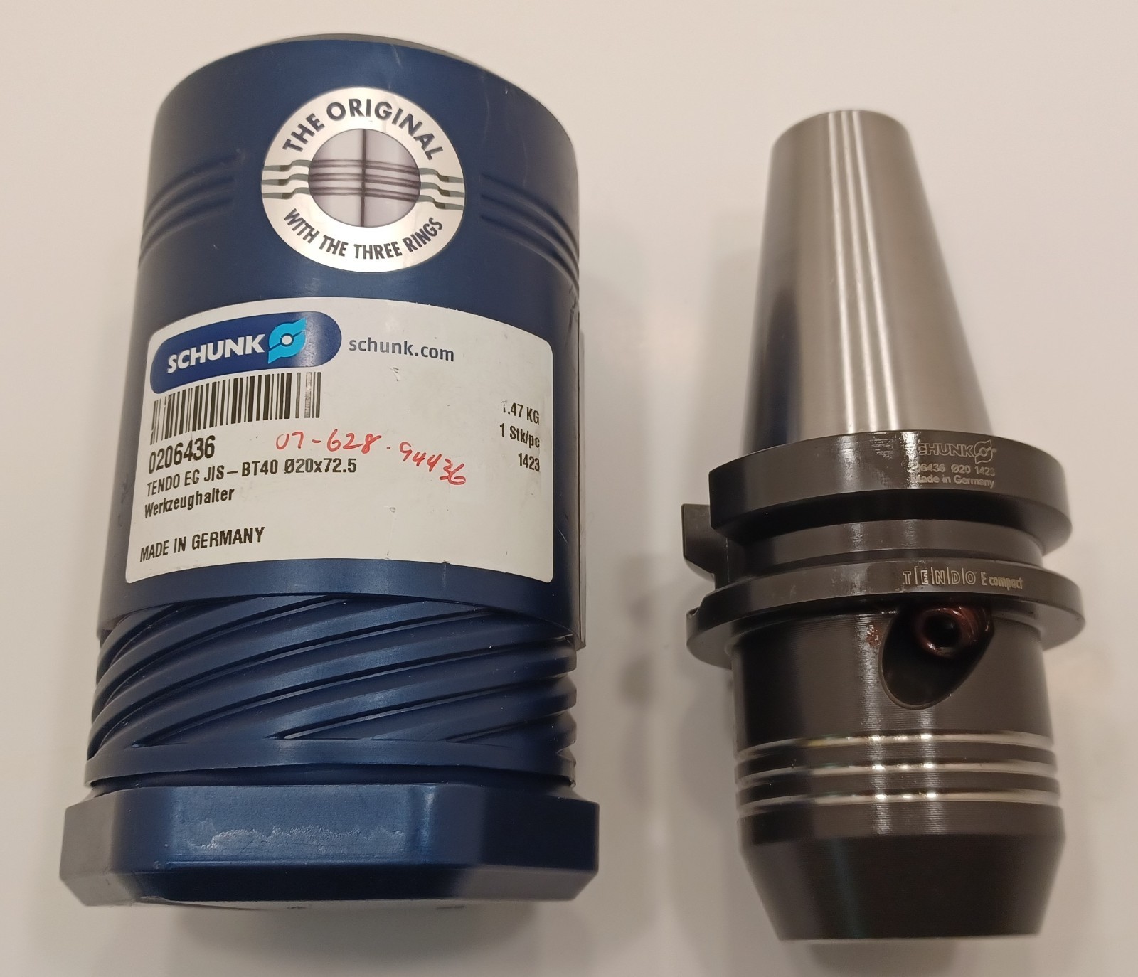 SCHUNK TENDO EC JIS-BT40 0206436 20X72.5 20mm HYDRAULIC TOOLHOLDER NEW SCHUNK TENDO EC JIS-BT40 0206436 20X72.5 20mm HYDRAULIC TOOLHOLDER NEW