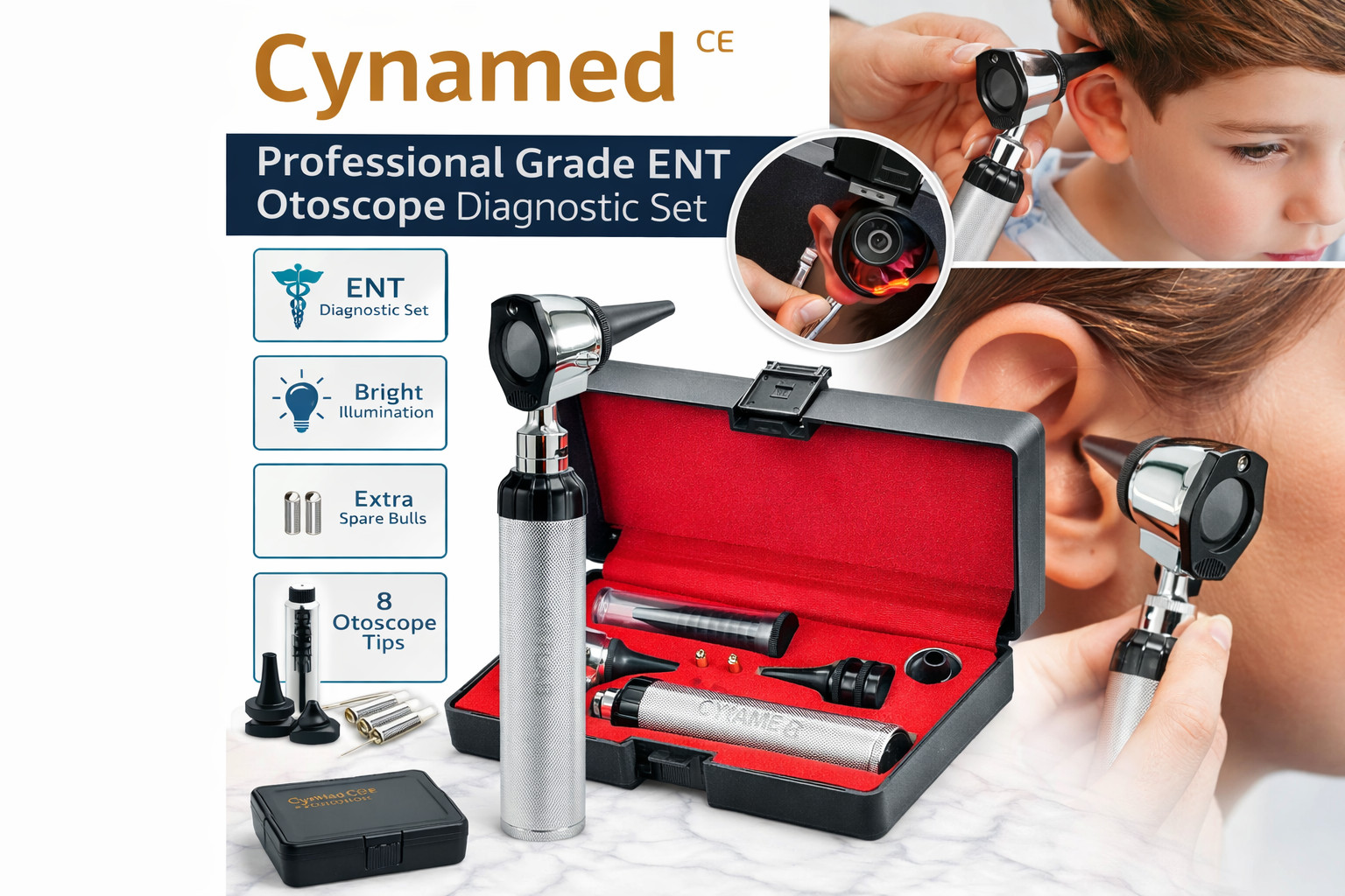 New Incredible Otoscope  Set ENT Surgical Instruments ( New great Quality )