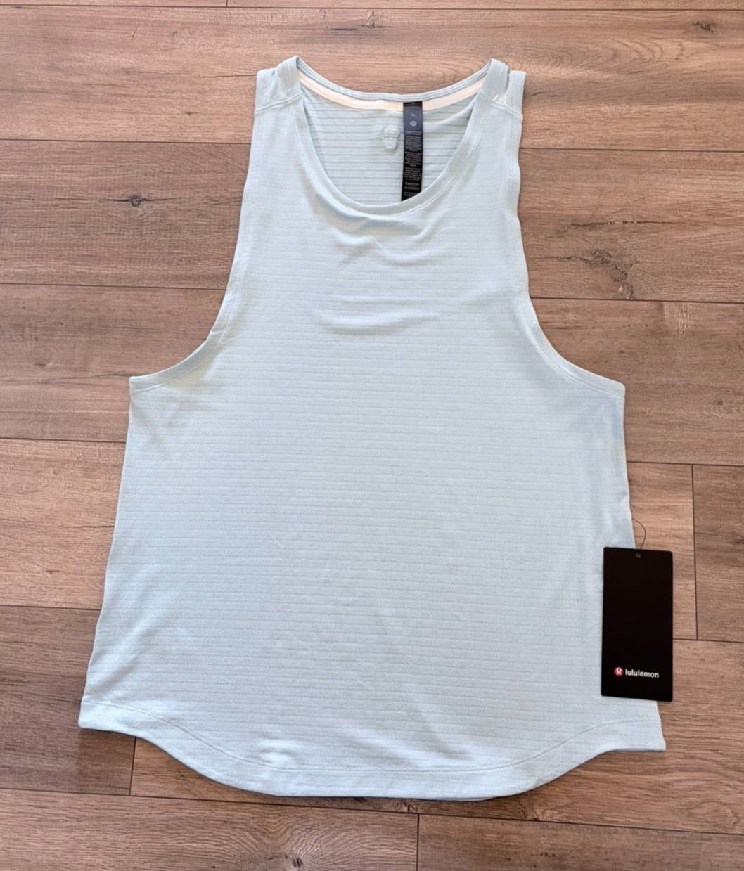 LULULEMON License To Train Tank Top Mens M Monaco Blue Mesh Strips Quick Dry