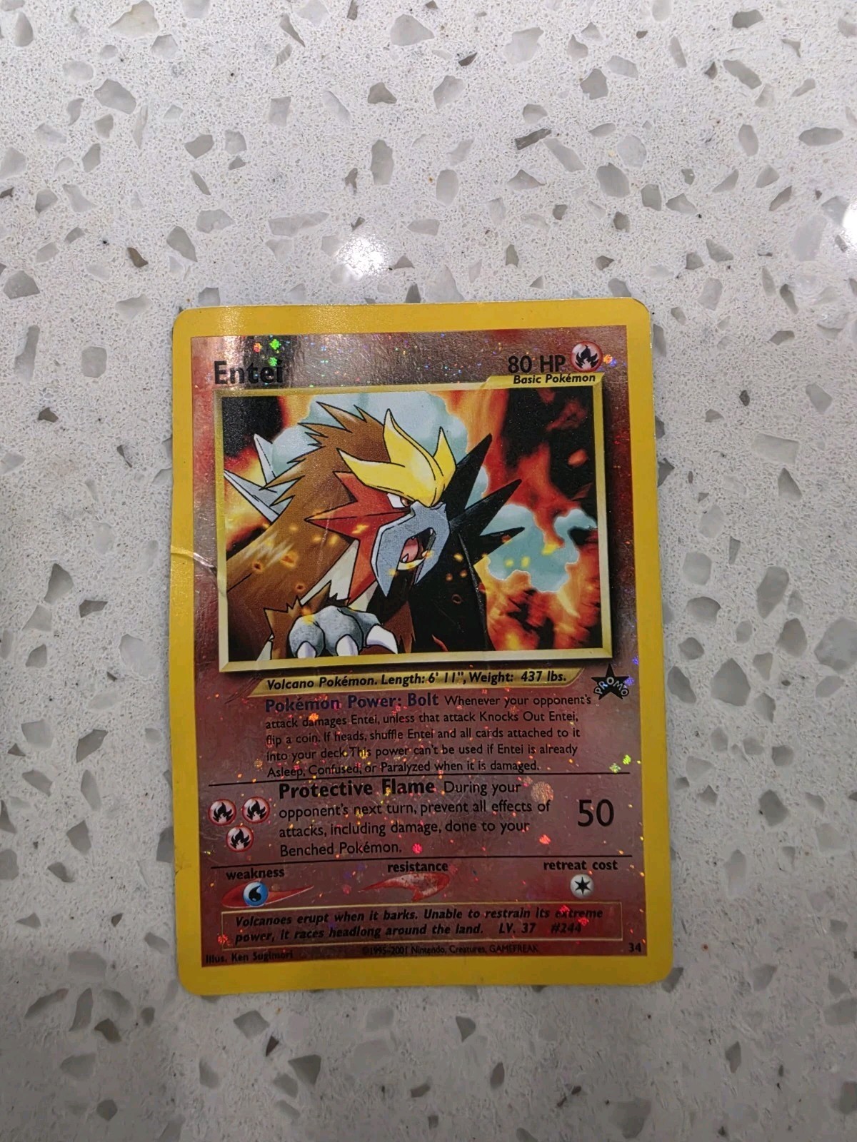 Entei 34/53 WoTC Promo Reverse Holo Ken Sugimori Pokemon TCG English HP