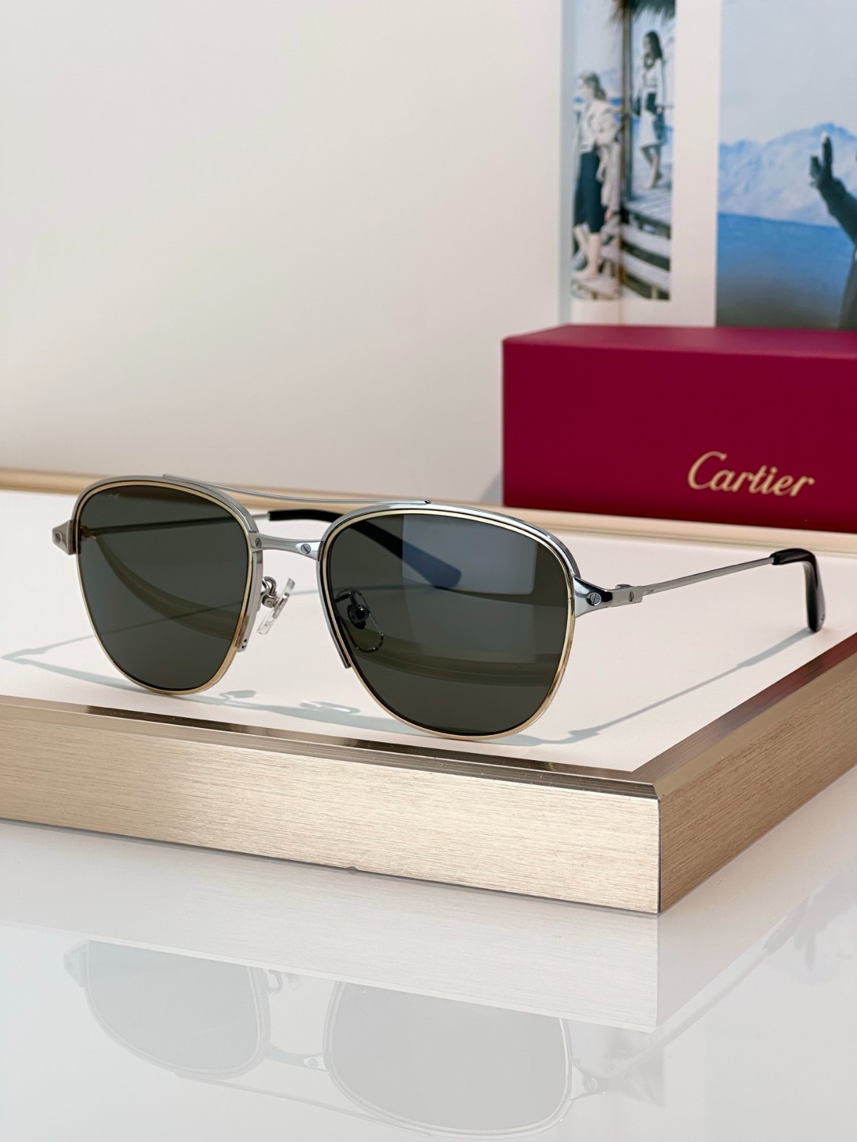 NEW Cartier Mod :CT0326S Sunglasses Size :57口20-145 Titanium NEW Cartier Mod :CT0326S Sunglasses Size :57口20-145 Titanium