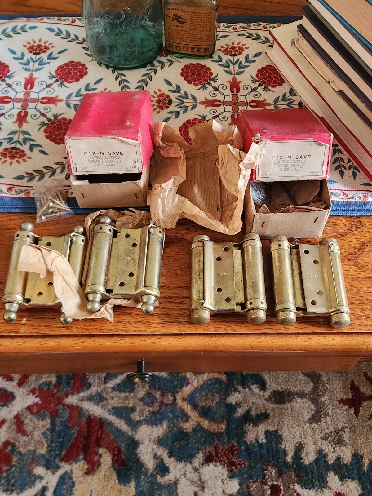 VTG DOUBLE ACTION SPRING HINGES 3\ VTG DOUBLE ACTION SPRING HINGES 3\
