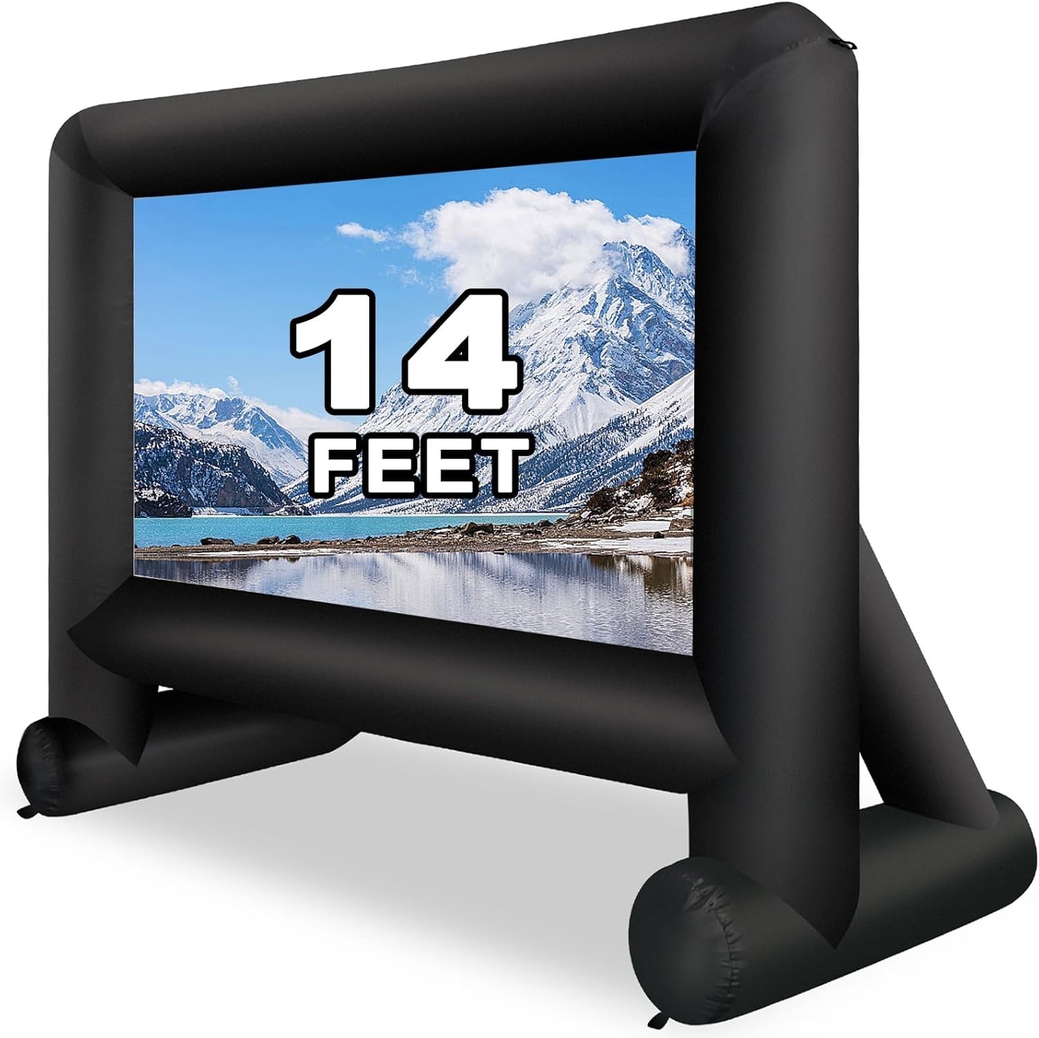 Inflatable Projector Screen 14ft with Air Blower and Storage Bag, Easy Set up Inflatable Projector Screen 14ft with Air Blower and Storage Bag, Easy Set up
